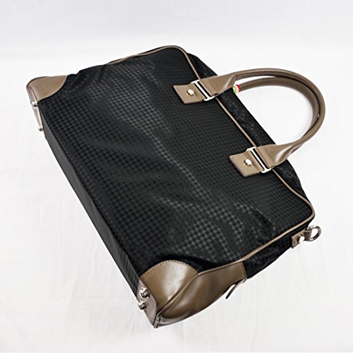 Orobianco 7025991 オロビアンコ  ビジネスバッグ/ブリーフケース　千鳥ブラック/ブロンズレザー 画像1