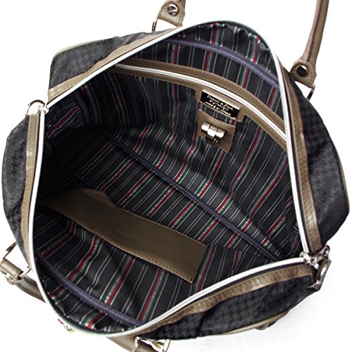 Orobianco 7025994 オロビアンコ　ビジネスバック ブリーフケース ブラック千鳥格子+ブロンズレザー 画像2