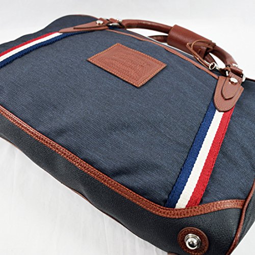 Orobianco 7026214 オロビアンコ  ビジネスバッグ/ブリーフケース ナイロンデニムネイビー/型押しブラウンレザー 画像1