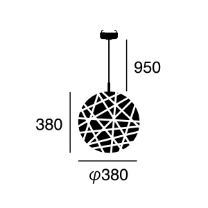 ARTWORK STUDIO AW-0050Z-WH Mallee-pendant (マリーペンダント)　【S】ホワイト
 寸法画像