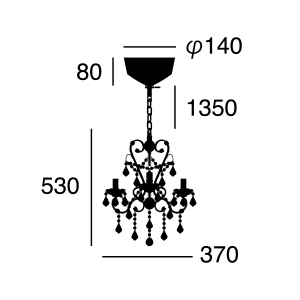 ARTWORK STUDIO AW-0230Z-WH EdenEden 3 (エデン)　ホワイト
 寸法画像