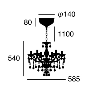 ARTWORK STUDIO AW-0234Z Castle 6 (キャッスル) 
 寸法画像