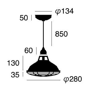 ARTWORK STUDIO AW-0350Z-ME Jail-pendant (ジェイルペンダント)　(S)　メタル
 寸法画像