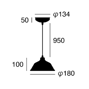 ARTWORK STUDIO AW-0385Z Remington-pendant (レミントンペンダント) 
 寸法画像