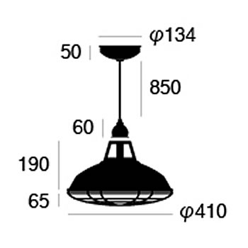 ARTWORK STUDIO AW-0409Z-ME Jail-pendant (ジェイルペンダント)　(L)　メタル
 寸法画像