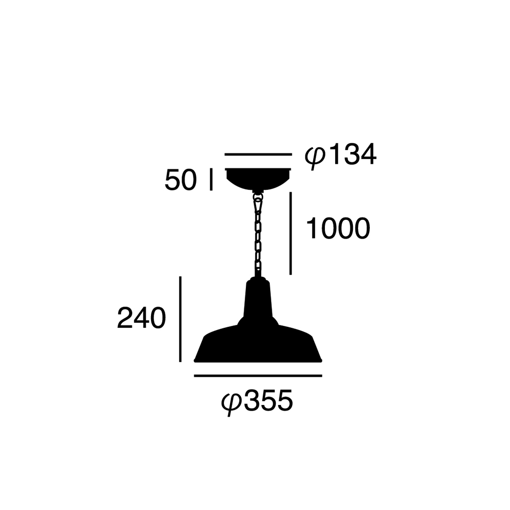 ARTWORK STUDIO AW-0446Z-GN Classic enamel-pendant (クラシックエナメルペンダント)　【M】 グリーン
 寸法画像