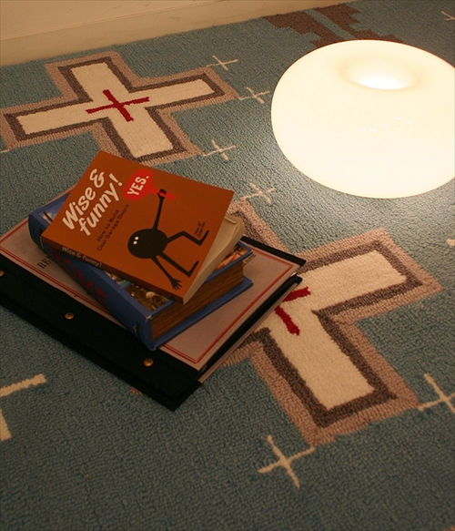 ARTWORK STUDIO TR-4277L/BL 「Native rug（ネイティブラグ）」Cross（クロス柄）Sサイズ （ライトブルー） 画像2