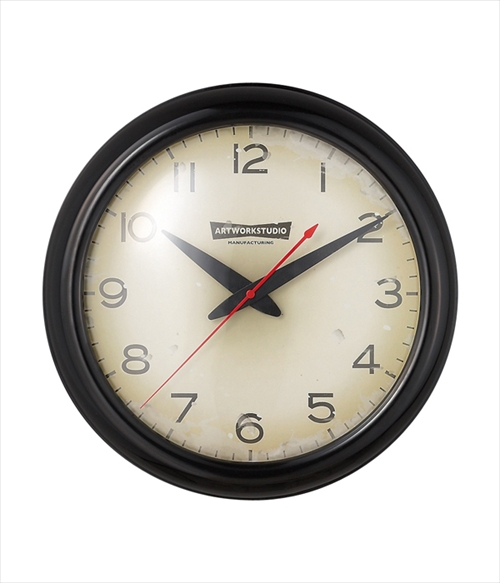 ARTWORK STUDIO TK-2071BK/VI  ウォールクロック「Franklin-clock（フランクリンクロック）」 (ブラック+ビンテージ) 画像1