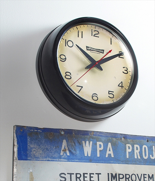 ARTWORK STUDIO TK-2071BK/WH ウォールクロック「Franklin-clock（フランクリンクロック）」  (ブラック+ホワイト) 画像2