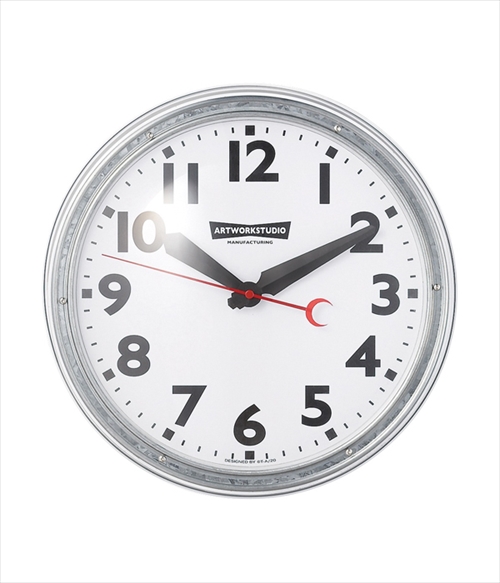 ARTWORK STUDIO TK-2072WH/WH  ウォールクロック「Engineered-clock（エンジニアードクロック）」 (ホワイト+ホワイト) 画像1