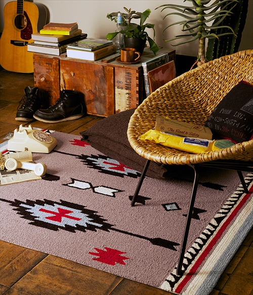 ARTWORK STUDIO TR-4276GY 「Native rug（ネイティブラグ）」Chimayo（チマヨ柄）Sサイズ （グレー） 画像2