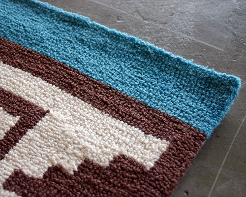 ARTWORK STUDIO TR-4283BL 「Native rug（ネイティブラグ）」Hills（ヒルズ柄）Mサイズ （ブルー） 画像1