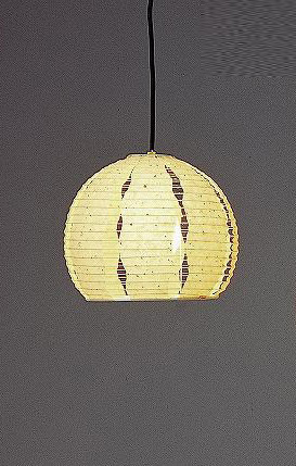 林工芸 TP-1034 林工芸 TP-1034(LED) 和紙ペンダント/提灯（アート紙）楮黒皮入り紙 画像1