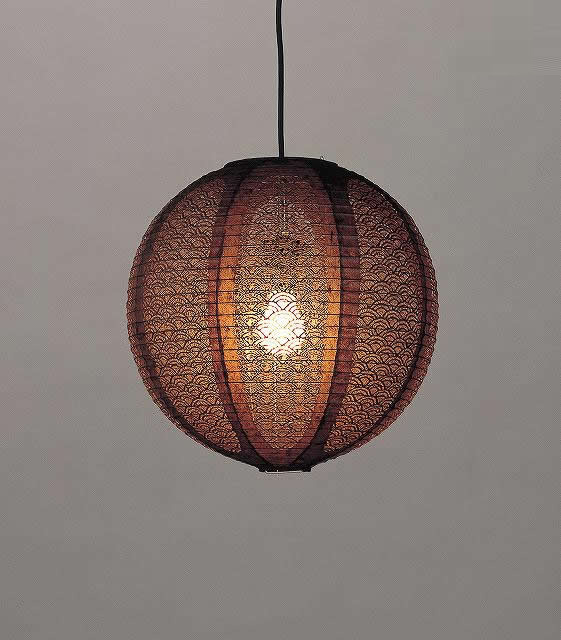 林工芸 TP-1612 林工芸 TP-1612(LED) 和紙ペンダント/レース和紙 青海波 窓灯りシリーズ 画像1