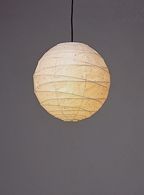 林工芸 TP-16KK 林工芸 TP-16KK(LED) 和紙ペンダント/提灯（アート紙）楮黒皮入り紙) 画像1