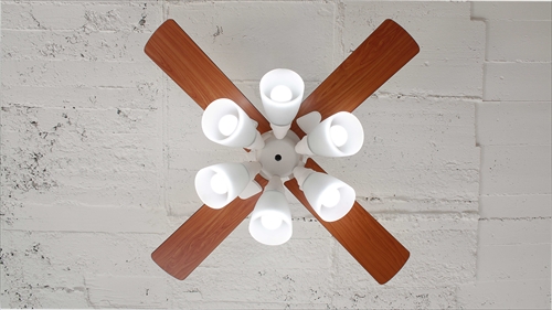  IF-102-WH シーリングファン 6灯 ホワイト　LEDランプ付 画像2