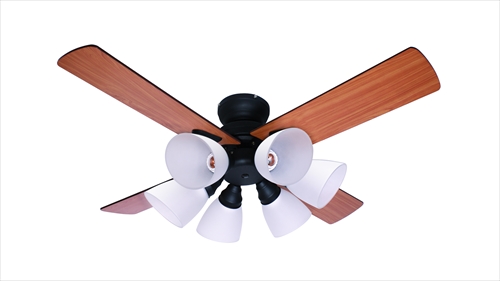  IF-102-BK シーリングファン 6灯 ブラック　LEDランプ付 画像7