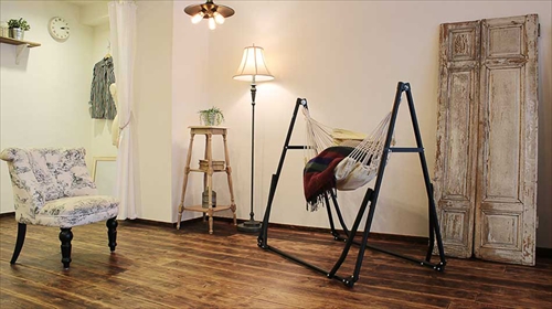  SFF-03-BK 2WAY自立式ポータブルハンモック　&ハンモックチェア C-1 -BLACK- 画像13