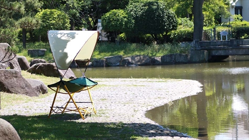  SFF-06-GR 自立式ポータブルハンモック　ルーフ付ハンモックシアターセット 画像1