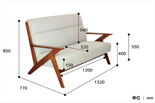  EMS-2465GR emo 2P sofa(rest) 画像1