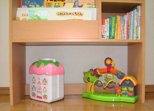  KDR-2140NA ｷｯｽﾞおもちゃ箱付き絵本ﾗｯｸ 画像6