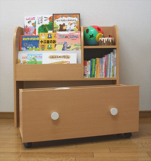  KDR-2140NA ｷｯｽﾞおもちゃ箱付き絵本ﾗｯｸ 画像10