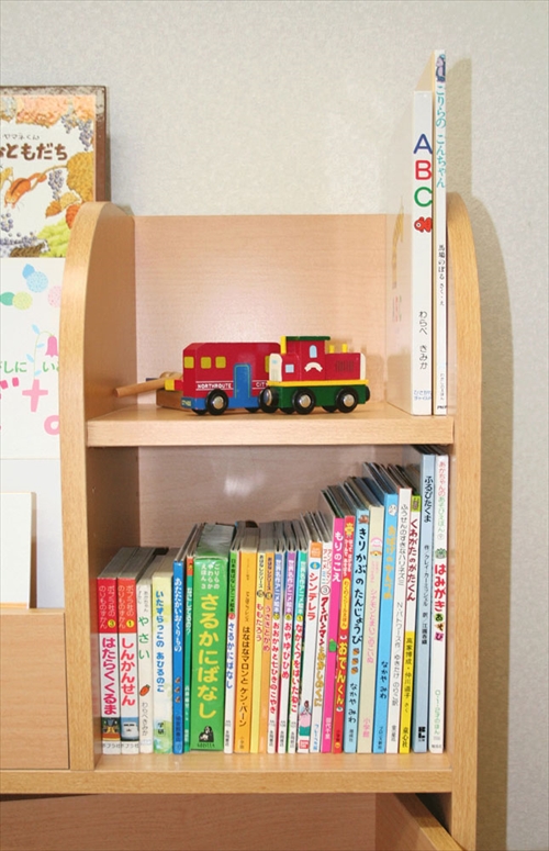  KDR-2140NA ｷｯｽﾞおもちゃ箱付き絵本ﾗｯｸ 画像4
