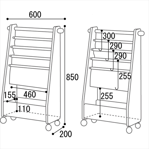  KDR-2325NA 絵本ラック 画像5
