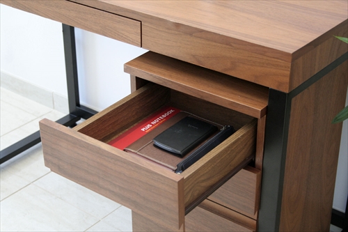  T-2546BR Walnut DeskW1100 画像10
