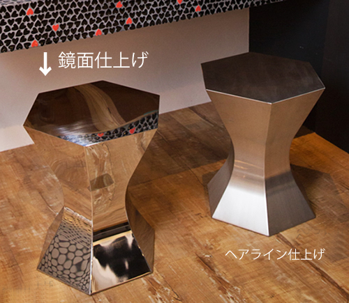 三代目板金屋 pokkuri-st pokkuri サイドテーブル(鏡面仕上げ) 画像2