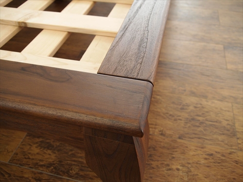 サンフラワーラタン B602KA チーク ベッドフレーム ダブル 画像3