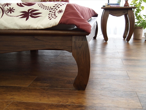 サンフラワーラタン B602KA チーク ベッドフレーム ダブル 画像4