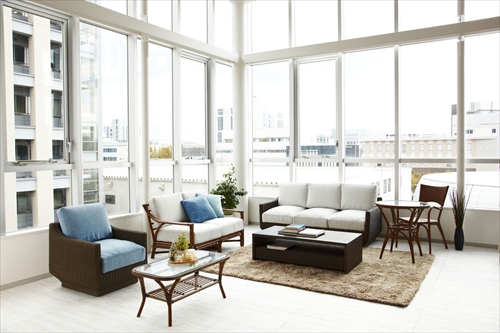 サンフラワーラタン C126-1GYW Breeze 1Pソファ 画像5