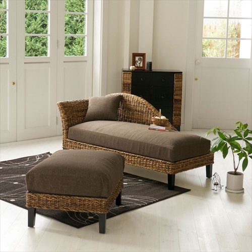 サンフラワーラタン C148-3AT バナナリーフ カウチソファ 画像2