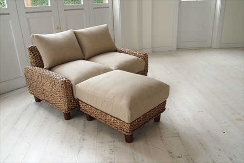 サンフラワーラタン C490-2BE ウォーターヒヤシンス 2Pソファ 画像6