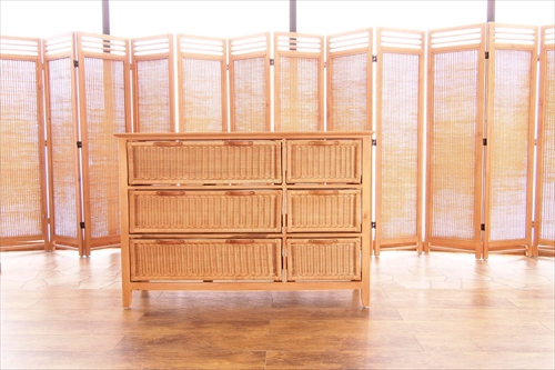 サンフラワーラタン G541PT ラタンチェスト　ワイドタイプ 画像5