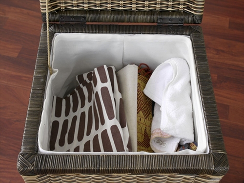 サンフラワーラタン GK377AT アジアン バスケットランドリー 画像2