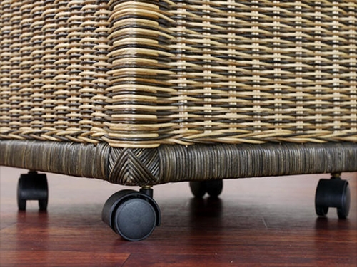 サンフラワーラタン GK377AT アジアン バスケットランドリー 画像4