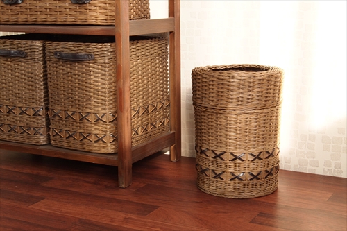 サンフラワーラタン GK723MK ラタン ナチュラルダストボックス 画像1