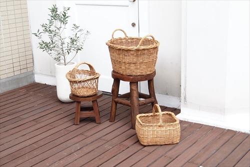 サンフラワーラタン GK780ME ラタン ナチュラルバスケット 画像4