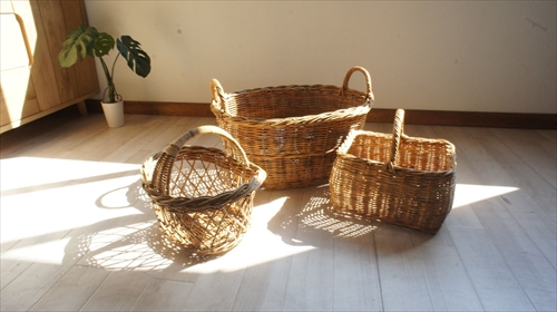 サンフラワーラタン GK782ME ラタン ナチュラルバスケット 画像3