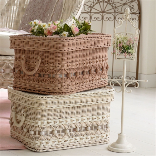 サンフラワーラタン GK808WW フィオーレ スタッキングバスケット 画像2