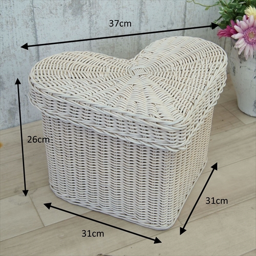 サンフラワーラタン GK901WW ラタン ハート型バスケット 画像4