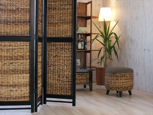 サンフラワーラタン S404-3AT バナナリーフ スクリーン 3連 画像1