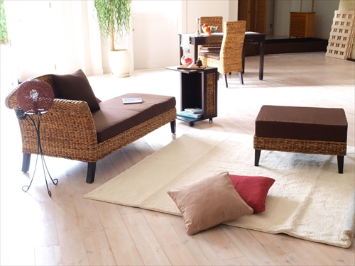 サンフラワーラタン T014AT バナナリーフ ワゴン 画像1