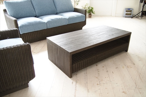 サンフラワーラタン T126GY Breeze センターテーブル 画像1