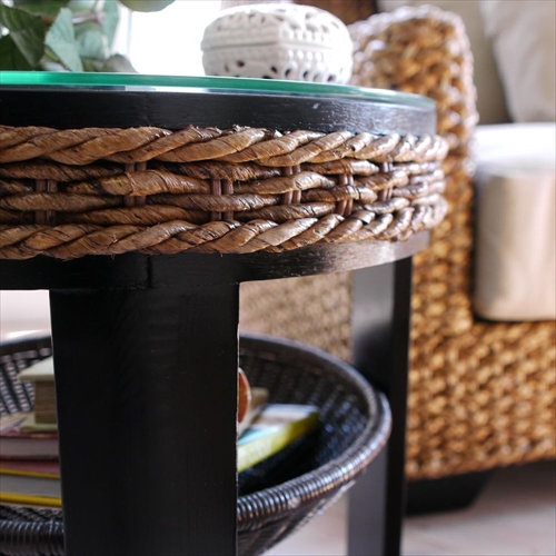 サンフラワーラタン T145AT バナナリーフ サイドテーブル 画像5