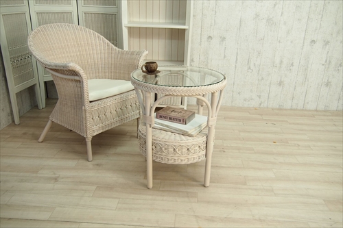 サンフラワーラタン T835WW フィオーレ ガラステーブル 画像2