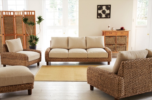 サンフラワーラタン C490-2BE ウォーターヒヤシンス 2Pソファ 画像7