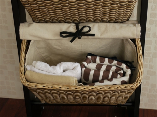 サンフラワーラタン Y313AT アジアン バスケットラック 画像2